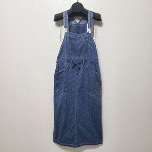 Vintage Y2K Faded Glory Blue Denim Dungarees Dress